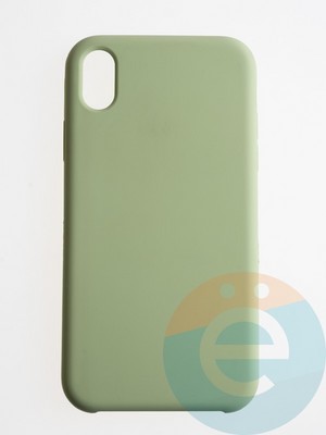 Накладка силиконовая Silicone Case (без логотипа) для Apple iPhone XR фисташковая - фото 56348