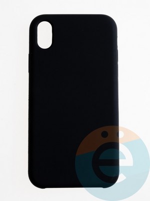 Накладка силиконовая Silicone Case (без логотипа) для Apple iPhone XS Max черная - фото 56428
