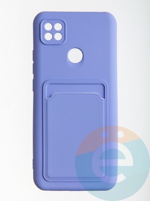 Накладка Soft touch с кармашком для Xiaomi Redmi 9C/10A сиреневая - фото 56697