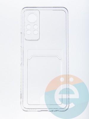 Накладка силиконовая с кардхолдером для Infinix Hot 11S NFC прозрачная - фото 56726