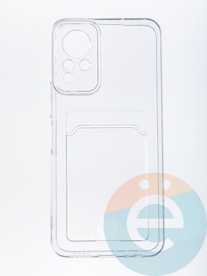 Накладка силиконовая с кардхолдером для Infinix Note 12 G88 прозрачная - фото 56736