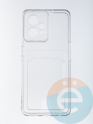 Накладка силиконовая с кардхолдером для Realme 9 4G/9 Pro Plus прозрачная - фото 56756