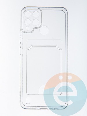 Накладка силиконовая с кардхолдером для Realme C21Y/C25Y прозрачная - фото 56764