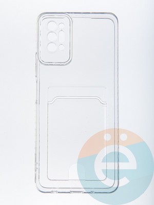 Накладка силиконовая с кардхолдером для Tecno Pova 2 прозрачная - фото 56788