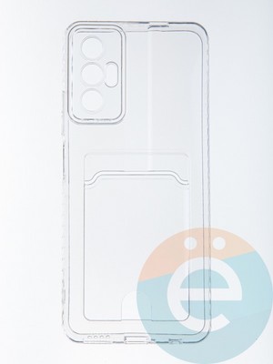 Накладка силиконовая с кардхолдером для Tecno Pova 3 прозрачная - фото 56790