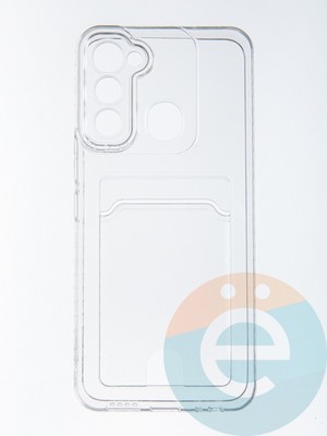 Накладка силиконовая с кардхолдером для Tecno Spark 8C прозрачная - фото 56795