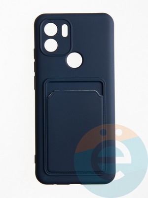 Накладка Soft touch с кармашком для Xiaomi Redmi A1 Plus 2022/A2 Plus синяя - фото 57029