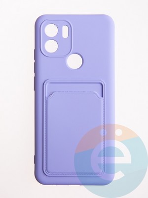 Накладка Soft touch с кармашком для Xiaomi Redmi A1 Plus 2022/A2 Plus сиреневая - фото 57030
