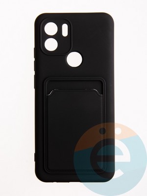 Накладка Soft touch с кармашком для Xiaomi Redmi A1 Plus 2022/A2 Plus черная - фото 57031