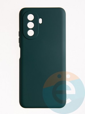 Накладка Silicone Cover (без логотипа, с защитой камеры) для Huawei Nova Y70 зеленая - фото 57033