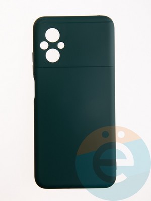 Накладка Silicone Cover (без логотипа, с защитой камеры) для Poco M5 зеленая - фото 57042