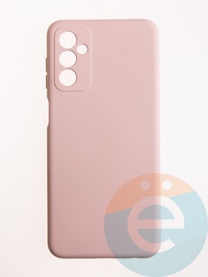 Накладка Silicone Cover (без логотипа, с защитой камеры) для Samsung Galaxy M23 5G пудровая - фото 57054