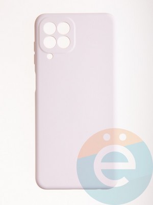 Накладка Silicone Cover (без логотипа, с защитой камеры) для Samsung Galaxy M33 5G молочная - фото 57062
