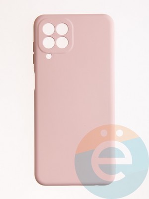 Накладка Silicone Cover (без логотипа, с защитой камеры) для Samsung Galaxy M33 5G пудровая - фото 57063