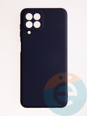 Накладка Silicone Cover (без логотипа, с защитой камеры) для Samsung Galaxy M33 5G синяя - фото 57065