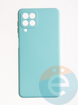 Накладка Silicone Cover (без логотипа, с защитой камеры) для Samsung Galaxy M53 5G бирюзовая - фото 57068