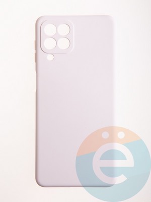 Накладка Silicone Cover (без логотипа, с защитой камеры) для Samsung Galaxy M53 5G молочная - фото 57071