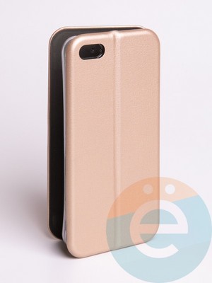 Чехол книжка боковой Fashion Case для iPhone 5/5s/SE золотистый - фото 57651