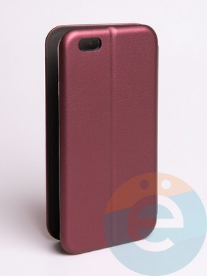 Чехол книжка боковой Fashion Case для iPhone 6/6s бордовый - фото 57653