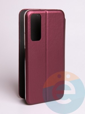 Чехол книжка боковой Fashion Case для Huawei P-Smart 2021 бордовый - фото 57713