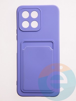 Накладка Soft touch с кармашком для Huawei Honor X6 сиреневая - фото 57781