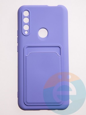 Накладка Soft touch с кармашком для Huawei P Smart Z/Y9 2019 сиреневая - фото 57829