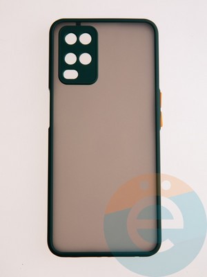 Накладка пластиковая с силиконовой окантовкой с защищенной камерой для Samsung Galaxy A54 зеленая - фото 58022