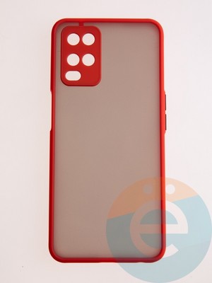 Накладка пластиковая с силиконовой окантовкой с защищенной камерой для Samsung Galaxy A54 красная - фото 58023