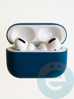 Чехол силиконовый для наушников Apple AirPods Pro 2 ультра-тонкий Dark Blue - фото 58178