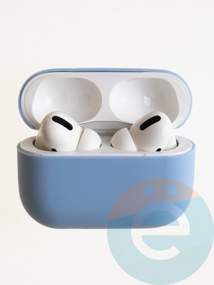Чехол силиконовый для наушников Apple AirPods Pro 2 ультра-тонкий Light Blue - фото 58199