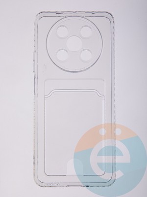 Накладка силиконовая с кардхолдером для Huawei Nova Y90 4G прозрачная - фото 58394