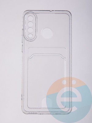 Накладка силиконовая с кардхолдером для Huawei P 30 Lite прозрачная - фото 58397