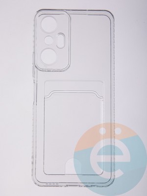 Накладка силиконовая с кардхолдером для Infinix Hot 20S 4G прозрачная - фото 58407