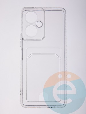 Накладка силиконовая с кардхолдером для Tecno Camon 19/19 Pro прозрачная - фото 58424