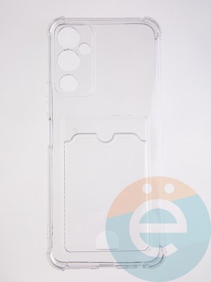 Накладка силиконовая с кардхолдером и усиленными углами для Tecno Pova 4 прозрачная - фото 58744