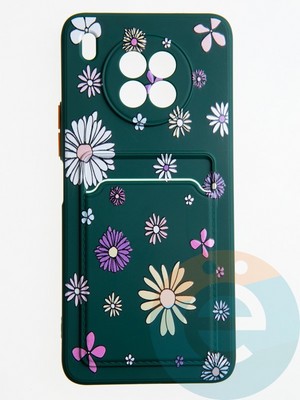 Накладка силиконовая Summer с кардхолдером для Huawei Honor 50 Lite зеленая - фото 58979