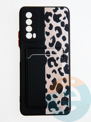 Накладка силиконовая Summer с кардхолдером для Huawei P Smart 2021 черная - фото 59005