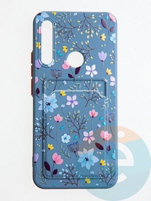 Накладка силиконовая Summer с кардхолдером для Huawei P Smart Z/Honor 9X синяя - фото 59013