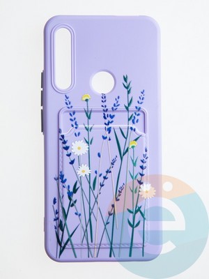Накладка силиконовая Summer с кардхолдером для Huawei P Smart Z/Honor 9X сиреневая - фото 59015