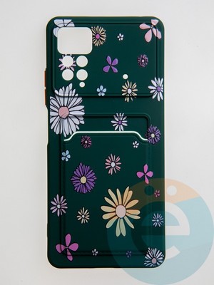 Накладка силиконовая Summer с кардхолдером для Poco X4 Pro зеленая - фото 59106
