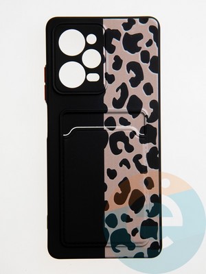 Накладка силиконовая Summer с кардхолдером для Poco X5 Pro черная - фото 59125