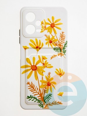 Накладка силиконовая Summer с кардхолдером для Poco X5 бежевая - фото 59127
