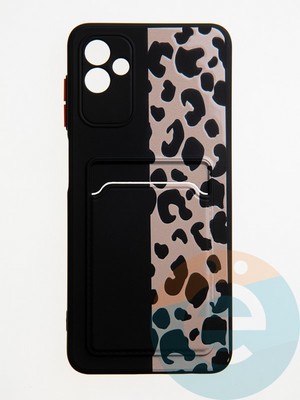 Накладка силиконовая Summer с кардхолдером для Samsung Galaxy A04 черная - фото 59163