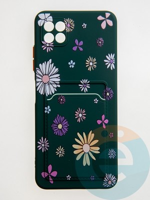 Накладка силиконовая Summer с кардхолдером для Samsung Galaxy A22S/A22 5G зеленая - фото 59187