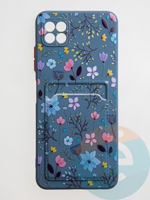 Накладка силиконовая Summer с кардхолдером для Samsung Galaxy A22S/A22 5G синяя - фото 59190