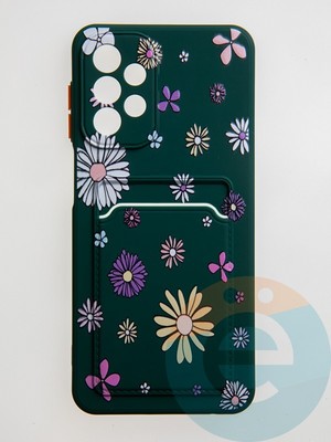 Накладка силиконовая Summer с кардхолдером для Samsung Galaxy A23 зеленая - фото 59197