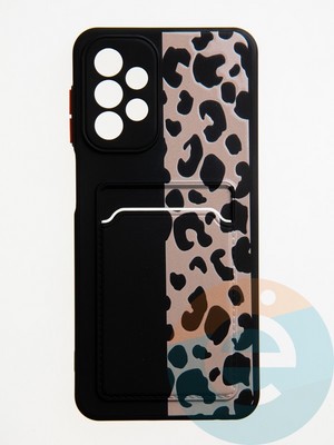 Накладка силиконовая Summer с кардхолдером для Samsung Galaxy A23 черная - фото 59204