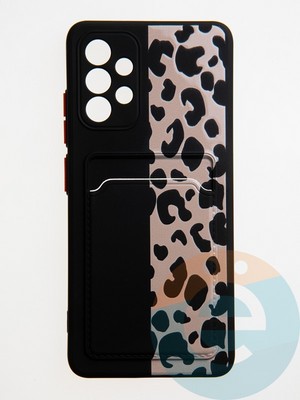 Накладка силиконовая Summer с кардхолдером для Samsung Galaxy A32 4G черная - фото 59213