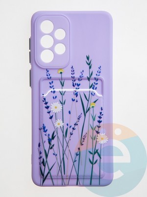 Накладка силиконовая Summer с кардхолдером для Samsung Galaxy A33 сиреневая - фото 59220