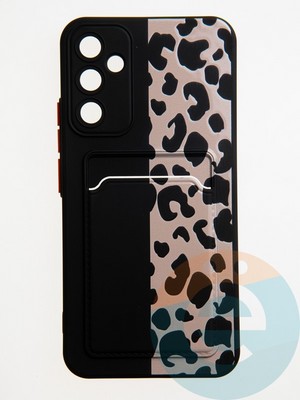 Накладка силиконовая Summer с кардхолдером для Samsung Galaxy A34 черная - фото 59229